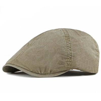 

4 Colors Solid Color Gatsby Cap Golf Driving Flat Newsboy Cap For Unisex Women Men