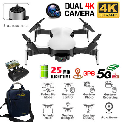 

Siaonvr C-Fly Faith 5G WiFi FPV 4K HD Camera GPS Brushless Hover 3-axis RC DroneBag