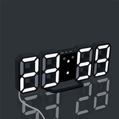 

Siaonvr Modern Digital LED Table Desk Night Wall Clock Alarm Watch 24 or 12 Hour Display