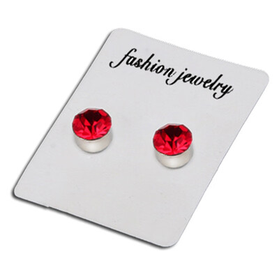

Color Rhinestone Stud Earrings Magnet Earrings Universal Sexy Earless Magnet Stud Earrings for Men Women No Pierced Hole