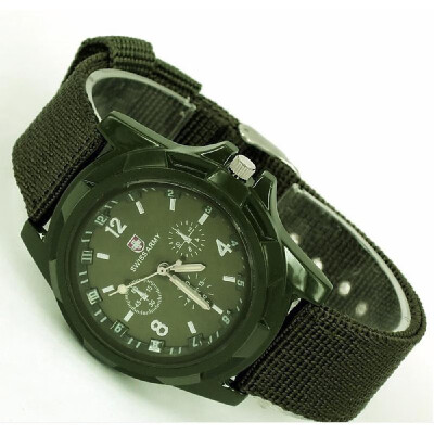 

Fashionable Stylish Army Military Sport Watch Wristwatch for Men with Knitted Weave Strap Band