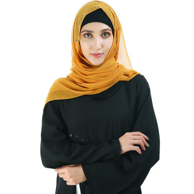 

New Type of Solid Color Diamond Long Headscarf