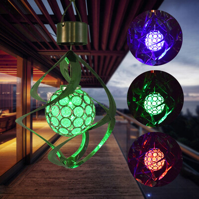 

〖Follure〗Solar Powered Wind Chimes Light Hanging LED Garden Outdoor Lamp Colour Changing
