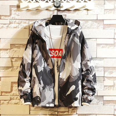 

Mens Windproof Hiking Camo Jacket Coat Outdoor Sport Baseball Hoodie Outwear