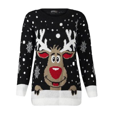 

〖Follure〗Women Christmas Deer Warm Knitted Long Sleeve Sweater Jumper Top Blouse