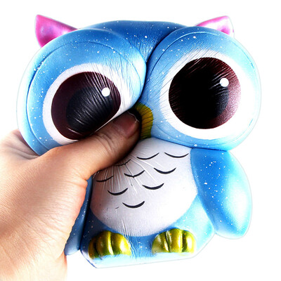 

Siaonvr 15cm Lovely Galaxy Owl Cream Scented Squish Slow Rising Squeeze Toys Collection