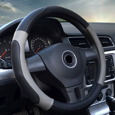 

1pcs Car accessory fashion Multi-color Breathable Micro Fiber Leather 363840cm car Steering Wheel Cover comfortable protection