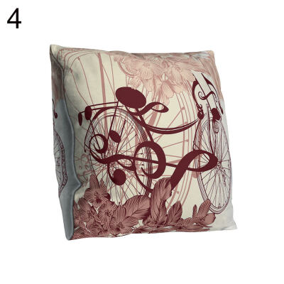 

Bicycle Flower Double-sided Print Pillow Case Cushion Cover Sofa Bed Car Decor