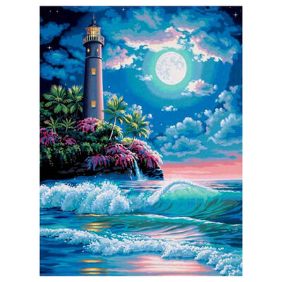 

5D DIY Full Drill Diamond Painting Night View Cross Stitch Embroidery Kits