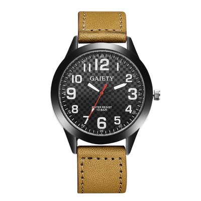 

GAIETY Easy Read Men\s Simple Leather Band Dress Watches G009