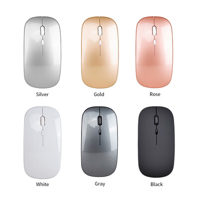 

HXSJ Wireless 24G Mouse Ultra-thin Silent Mouse Portable&Sleek Mice Rechargeable Mouse 10m33ft Wireless Transmission Rose G