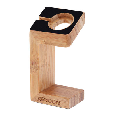 

KKMOOM for Apple Watch Handcrafted Wood Stand Charging Dock Station Platform iWatch Charging Stand Bracket Docking Station Holder