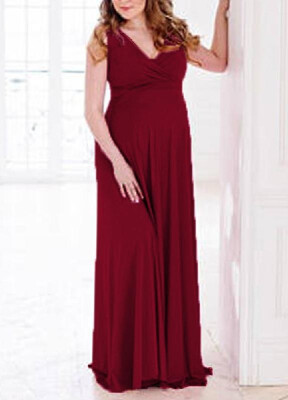 

Simple&Sexy V-neck Sleeveless Maternity Dress