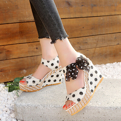 

Rose Fashion Women Summer Platform Slides Casual Wedge Peep Toe Beach Slippers