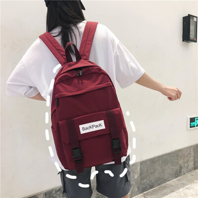

Fashion bag female ins wind Korean ulzzang high school students backpack tide high capacity junior high school backpack
