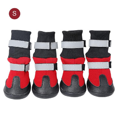 

4Pcs Dog Boots Dog Warm Shoes Waterproof Non-Slip Pet Shoes for Winter for Medium Large Dog Golden Retriever Samos Husky