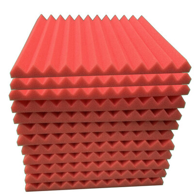 

〖Follure〗12Pcs Acoustic Foam Panel Sound Stop Absorption Sponge Studio KTV Soundproof