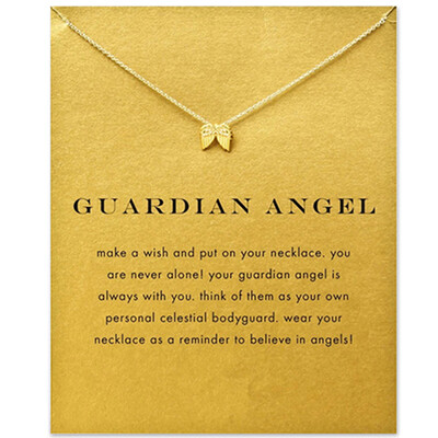 

Women Gold Plated Angel Wings Pendant Clavicle Alloy Chain Necklace Jewelry