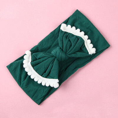 

〖Follure〗Wide Nylon Bow Ribbon with Pompom Knot Bow Nylon Head One Size Plus