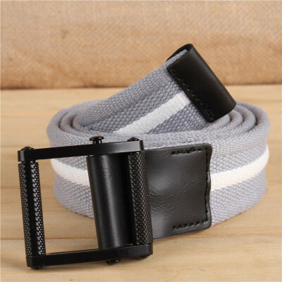 

Unisex belt Quality weaving canvas Alloy smooth buckle Men belt outdoor casual cowboy pants Men&Women belt