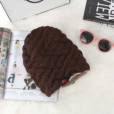 

Tailored Solid Cotton Hats Unisex Warm Winter PentagramThe Wool Knit Cap