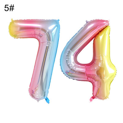 

Colorful 4th of July Independence Day Numbers Star Ballons Party Props Decor