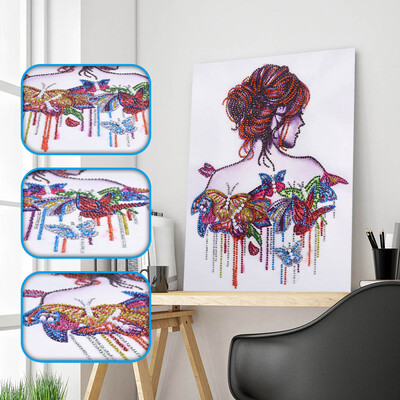

Siaonvr Special Shaped Diamond Painting DIY 5D Partial Drill Cross Stitch Kits Crystal R