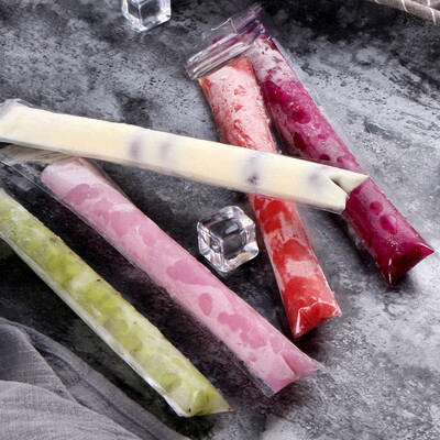 

DIY Ice Cream Ice Lolly Self Sealing Mold Bags Ice Bag Tray Disposable 60Pcs New