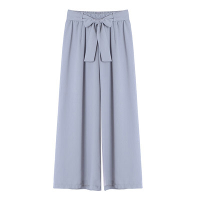 

Causal Women Autumn Pants Drawstring Wide Leg Pants Loose Straight Trousers