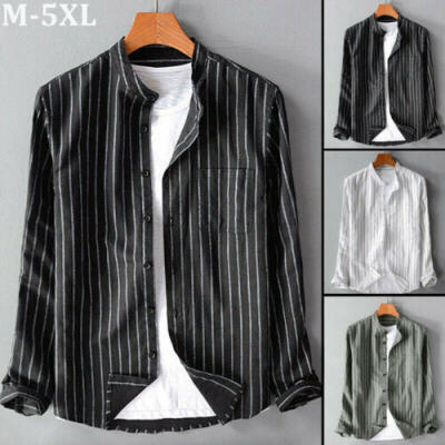 

Fashion Men Casual Dress Slim Fit Button Down Shirt Long Sleeve Shirts Tops Tee