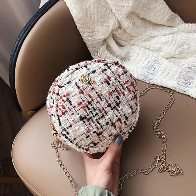 

Tailored Women Fashion Casual Simple Shoulder Messenger Bag Small Round Bag