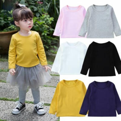 

Cute Toddler Newborn Kids Baby Boys Girls Cotton Warm Clothing T-shirt Tops