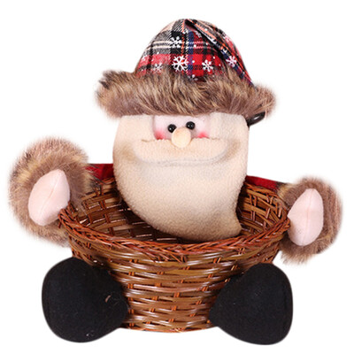

Tailored Christmas Candy Storage Basket Decoration Santa Claus Storage Basket Gift A