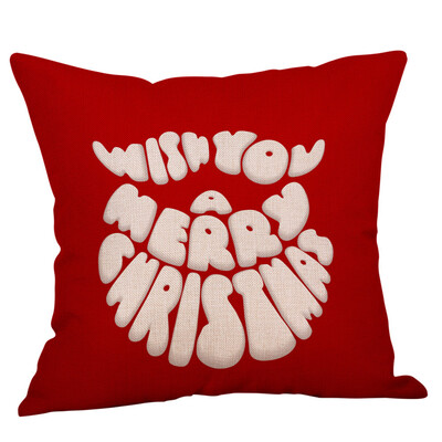 

Tailored New Christmas Cotton Linen Pillow Case Sofa Cushion Cover Home Decor