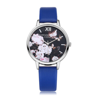 

Minimalism Women Watches Flower Butterfly Dial Ladies Quartz Wristwatch Fashion Leather Strap Clock Dress Gift Zegarki Damskie50
