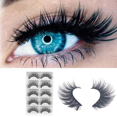

〖Follure〗5Pair Luxury 3D False Lashes Fluffy Strip Eyelashes Long Natural Party