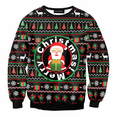 

Yeleo Trosetry Womens Ugly Santa Unicorn Snowflake Snowman Christmas Sweater Pullover Tops