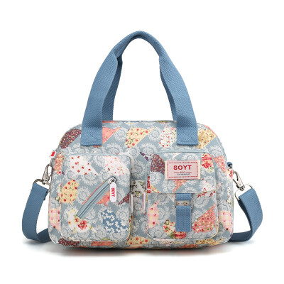

Cloth bag female middle-aged&elderly mother bag shoulder slung handbag nylon canvas Oxford bag large capacity womens bag