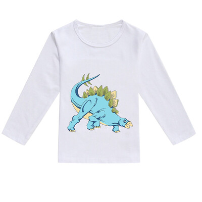

Toddler Baby Kids Boys Girls Spring Dinosaur Print Tops T-shirt Casual Clothes