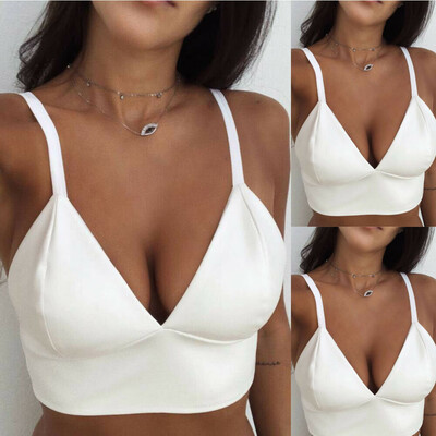 

SUNSIOM Women Ladies Vest Crop Top Shirt PU Leather Bralette Bra Bustier Sleeveless Tank
