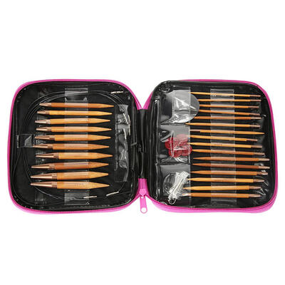 

13 Sizes Changeable Aluminium Circular Kntting Needle Ring Set Crochet Yarn
