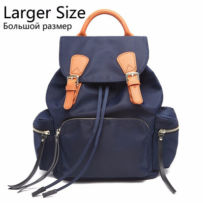 

Vintage Waterproof Nylon Backpack Women Black School Bag for Teenagers Girls Drawstring Ladies Bagpack Youth Backpacks Female