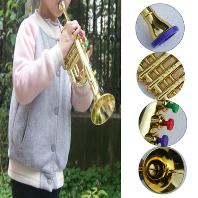 

YIWULAKids Plastic Trumpet With 3 Colored Keys For Early Music Education Toy