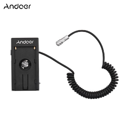 

Andoer Blackmagic Cinema Camera BMPCC 4K Power Supply Mount Plate Adapter with Spring Cable for Sony NP-F970 F750 F550 Battery