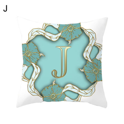 

English Letter Flower Pillow Case Cushion Cover Sofa Bed Car Cafe Office Decor