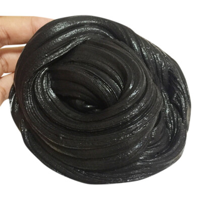 

Siaonvr Fluffy Floam Slime Scented Stress Relief Kids Toy Sludge Toy Black