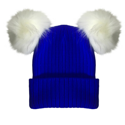 

Tailored Double Ball Childrens Wool Hat Twist Wool Ball Baby Knitted Cap Elasticity