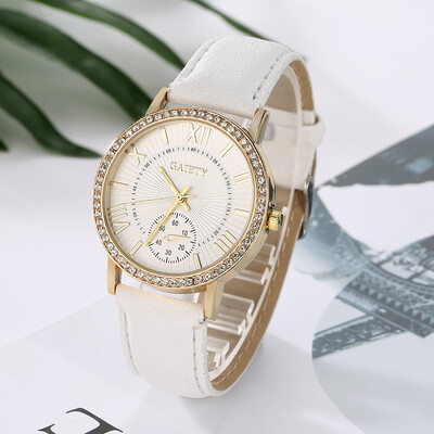 

Simple Fashion Dress Watches Women Fashion Leather Band Analog Quartz Round Wrist Watch Women watches top brand luxury &Ff