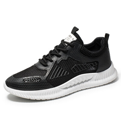 

Mens shoes yellow sneakers flying woven mesh breathable