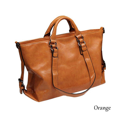 

2019 Quality Design Women Handbag Lustrous PU Leather Shoulder Bags Fashion Ladies Solid Double Straps Large Capacity Bags